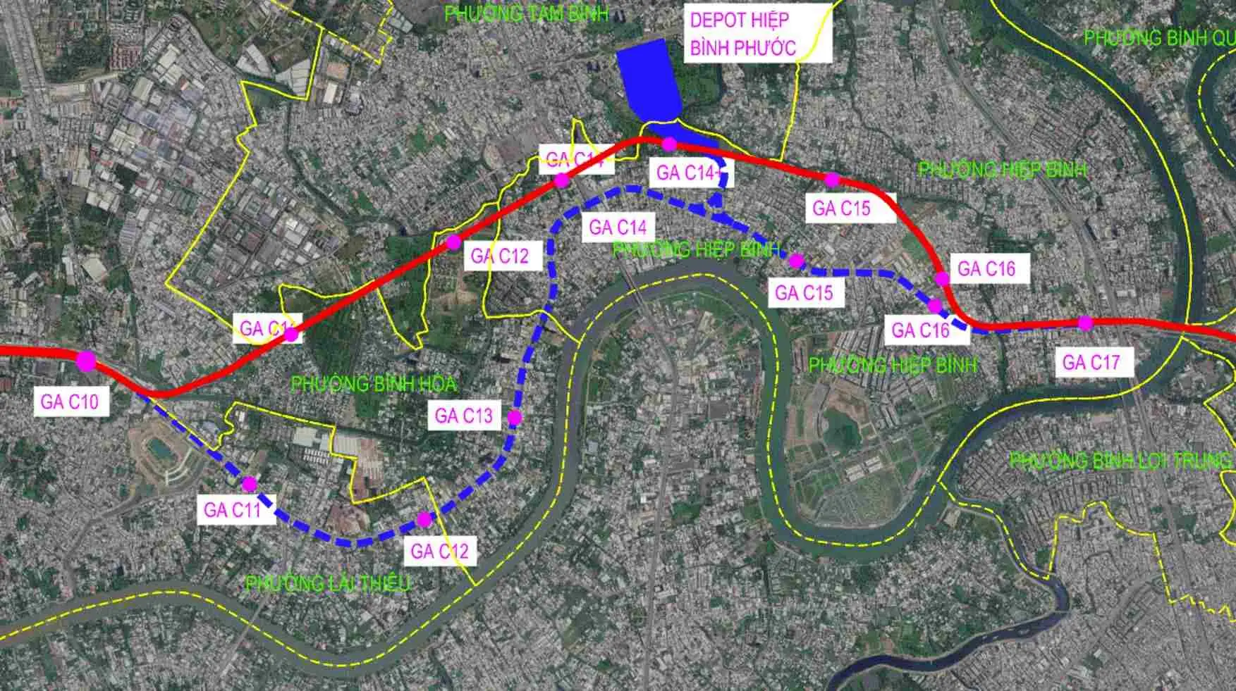 Metro Thủ Dầu Một – Bến Thành dài khoảng 35,1 km