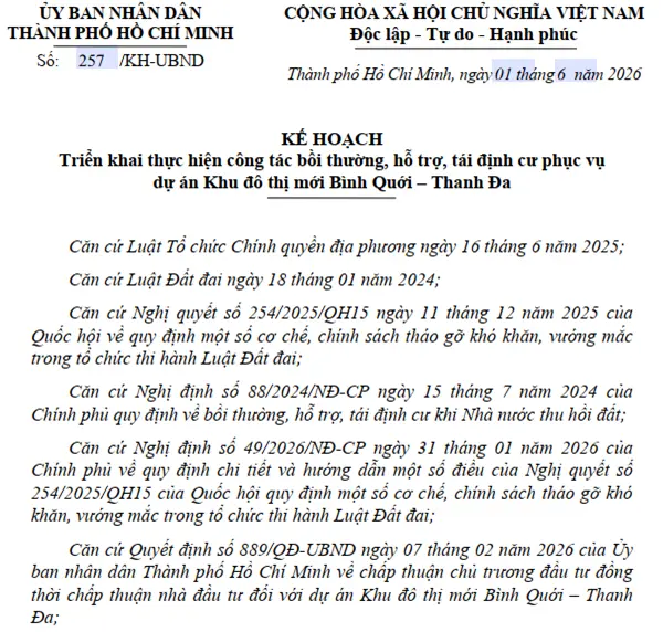 Tiến độ bồi thường Bình Quới - Thanh Đa đến đâu?